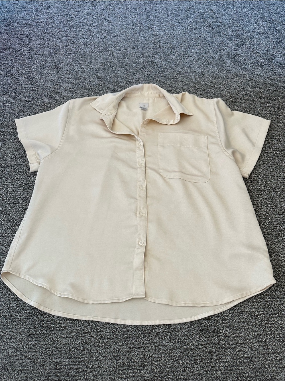 a new day Cream Short-Sleeve Button-Down Shirt